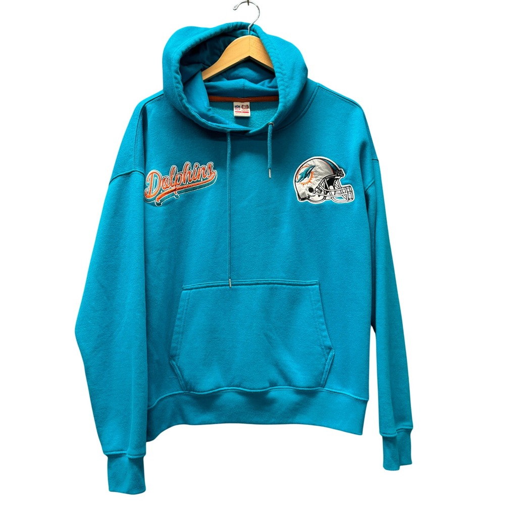 Miami Dolphins Hoodie NFL Ultra Game Adult Small Teal Pullover Sportswear